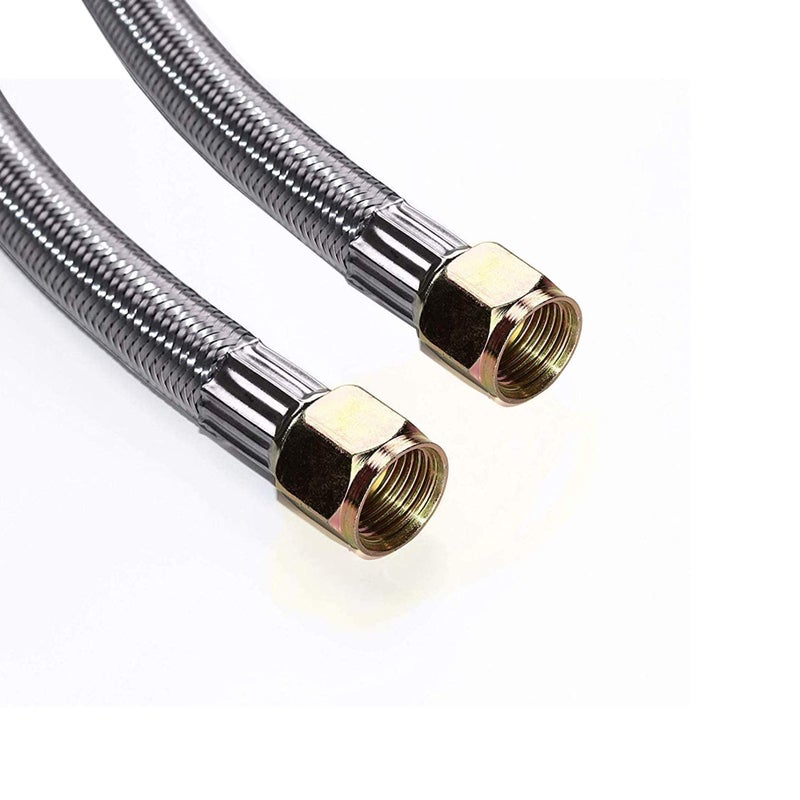 DOZYANT 6 Feet Propane Hose Extension with 3/8" Female Flare on Both Ends, Stainless Braided Propane Gas Line Pipe for RV, BBQ Grill, Propane Tank, Heater and More - Image 2